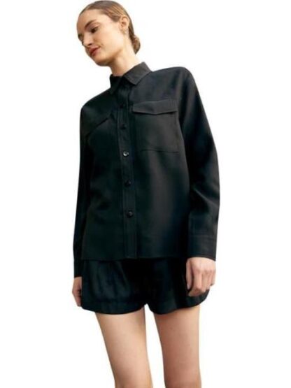 CAMISOLA LARGA LISA NEGRO HOLLY LAND - Image 2