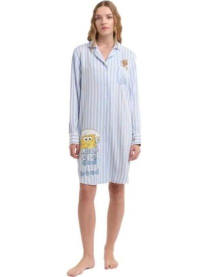 CAMISON DAMA DAMA BLANCO BOB ESPONJA