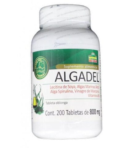 CAPLETAS ALGADEL C 200 800MG LECITINA DE SOYAALGAS MARINAS(KELP)A PRONAT