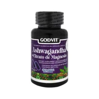 CAPS. ASHWAGANDHA + CITRATO DE MAGNESIO C 60 500MG GN+VIDA