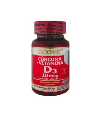 CAPS. CURCUMA +VITAMINA D3 C 30 500 MG GN+VIDA