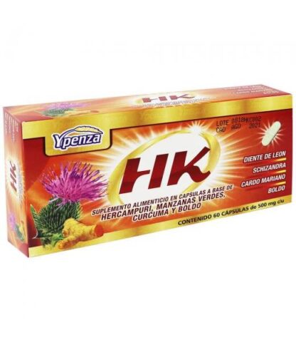CAPS. HK C 60 500MG C U DIENTE DE LEONSCHIZANDRA CARDO MARIANO Y SOLO PARA DIABETICOS