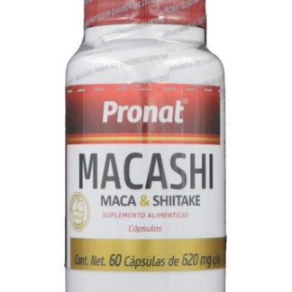 CAPS. MACASHI C 60 DE 620 GR. INGREDIENTES MACA+SHITAKE PRONAT