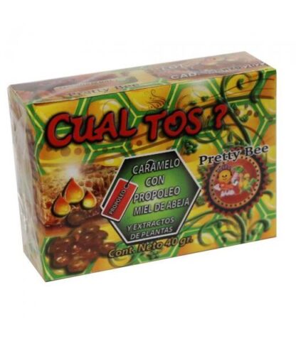 CARAMELO CUAL TOS 40 GRS CARAMELO CON PROPOLEO MIEL DE ABEJA Y EX MIEL SALUD Y VIDA