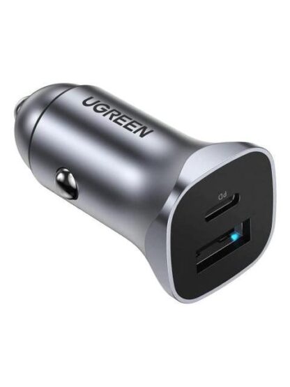 CARGADOR DE AUTO UGREEN USB C PD Y QC 3.0 20W CARGA RAPIDA