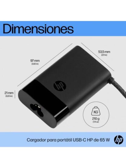 CARGADOR HP USBC 65 W 671R3AA PARA LAPTOPS - Image 6