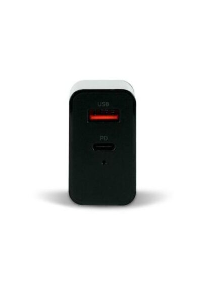 CARGADOR UNIVERSAL VORAGO QUICK CHARGE DOBLE ENTRADA USB-C - USB-A 20W NEGRO AU-350-BK - Image 3