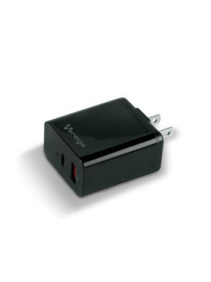 CARGADOR UNIVERSAL VORAGO QUICK CHARGE DOBLE ENTRADA USB-C - USB-A 20W NEGRO AU-350-BK - Image 4
