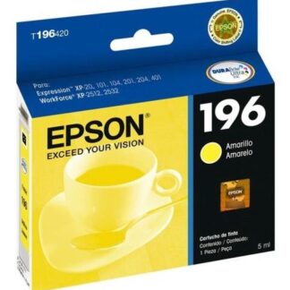 CARTUCHO EPSON T196 AMARILLO PARA XP-401 411 7ML