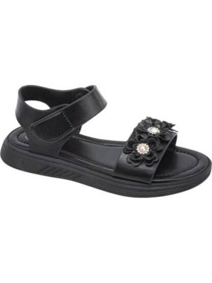 SANDALIA FLORES NEGRO VIVIS SHOES KIDS - Image 2