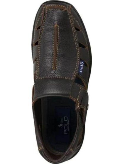 SANDALIA CASUAL AJUSTE CON VELCRO CAFE HPC POLO - Image 3