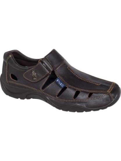 SANDALIA CASUAL AJUSTE CON VELCRO CAFE HPC POLO - Image 4