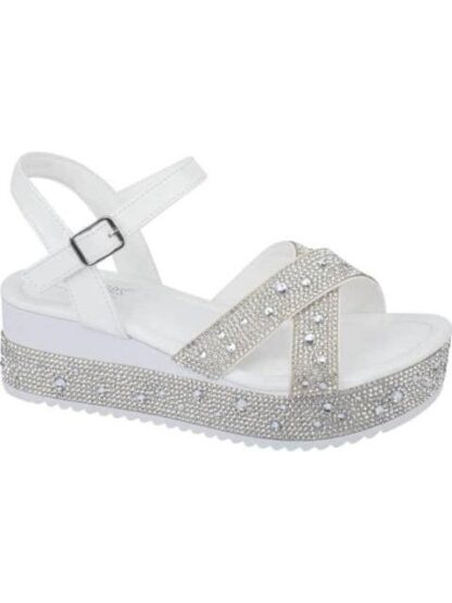 SANDALIA CON BRILLOS BLANCO VIVIS SHOES KIDS - Image 2