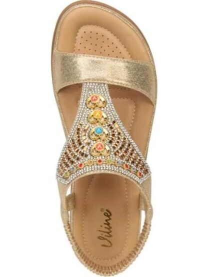 SANDALIA CONFORT CON BRILLOS ORO VI LINE - Image 5