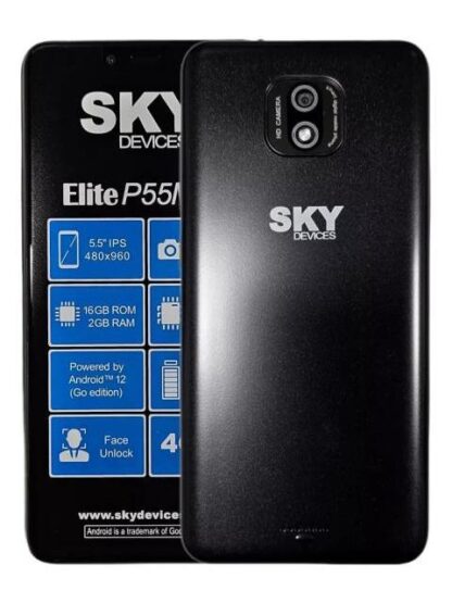 CELULAR ECONOMICO SKY DEVICES ELITE P55 MAX 16GB - 2GB RAM NEGRO