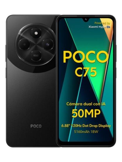CELULAR XIAOMI POCO C75 256GB ROM 8GB RAM BLACK