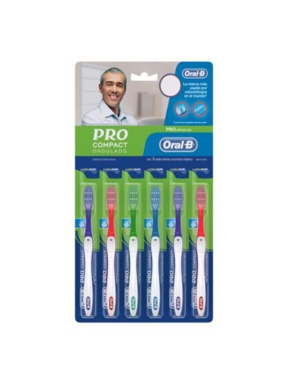CEPILLO DENTAL PRO COMPACT OND PACK DE 6 PZS