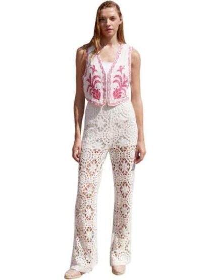 CHALECO BORDADO BLANCO HOLLY LAND
