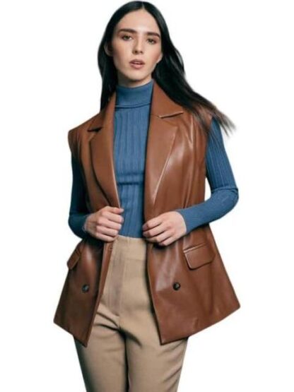 CHALECO EFECTO PIEL CAMEL HOLLY LAND - Image 2