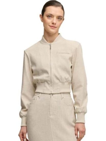 CHAMARRA BOMBER DE LINO BEIGE HOLLY LAND - Image 2