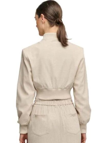CHAMARRA BOMBER DE LINO BEIGE HOLLY LAND - Image 3
