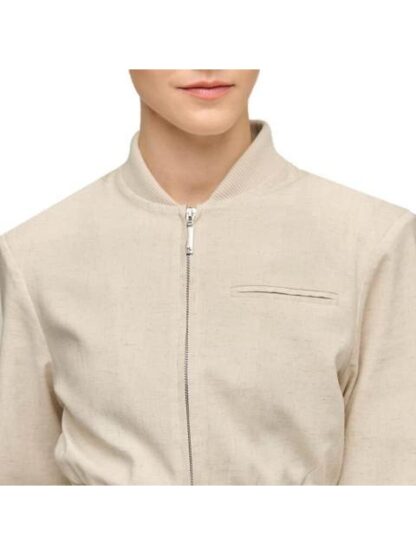 CHAMARRA BOMBER DE LINO BEIGE HOLLY LAND - Image 6