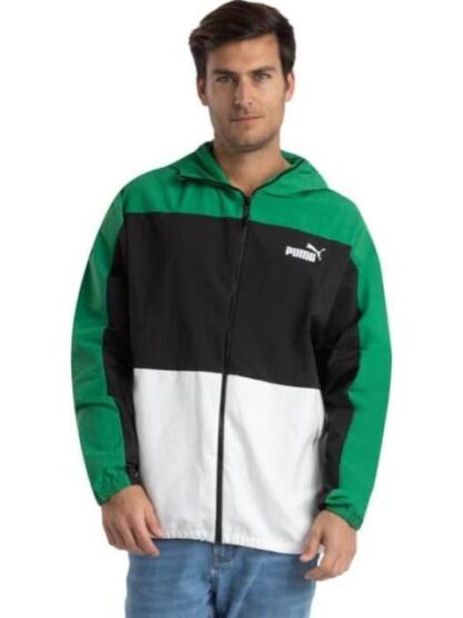 CHAMARRA HOODED WINDBREAKER VERDE PUMA