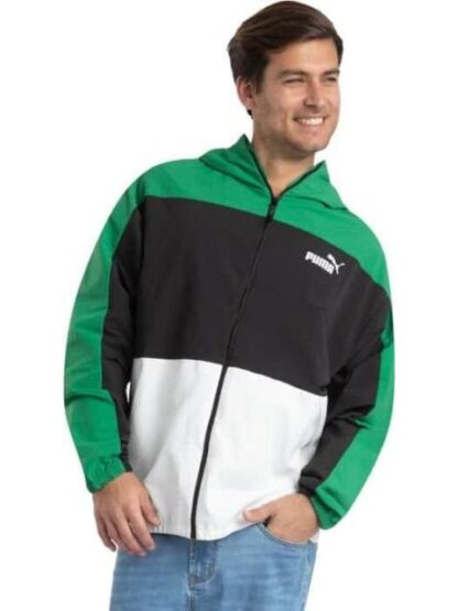 CHAMARRA HOODED WINDBREAKER VERDE PUMA - Image 2