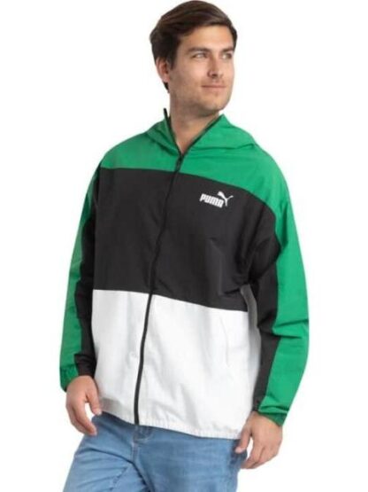 CHAMARRA HOODED WINDBREAKER VERDE PUMA - Image 3