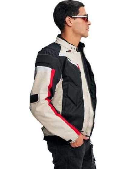 CHAMARRA MOTOCICLISMO BEIGE HARD SODA - Image 3