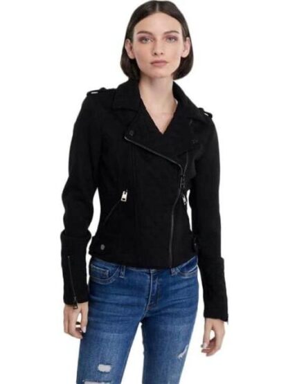 CHAMARRA SUEDE NEGRO HOLLY LAND