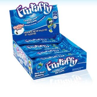 CHICLOSO FRUTAFFY MORA AZUL 24PIEZAS 7 GR