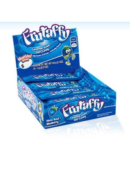 CHICLOSO FRUTAFFY MORA AZUL 24PIEZAS 7 GR