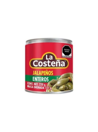 CHILES JALAPEÑOS ENTEROS LA COSTEÑA 220 GR