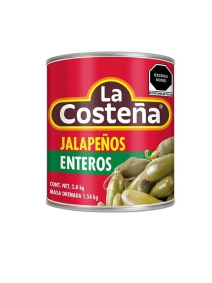 CHILES JALAPEÑOS ENTEROS LA COSTEÑA 2.8 KG