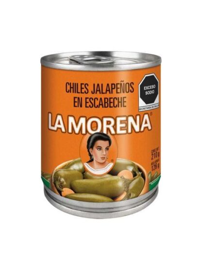 CHILES JALAPEÑOS ENTEROS LA MORENA 210 GR