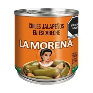 CHILES JALAPEÑOS ENTEROS LA MORENA 380 GR