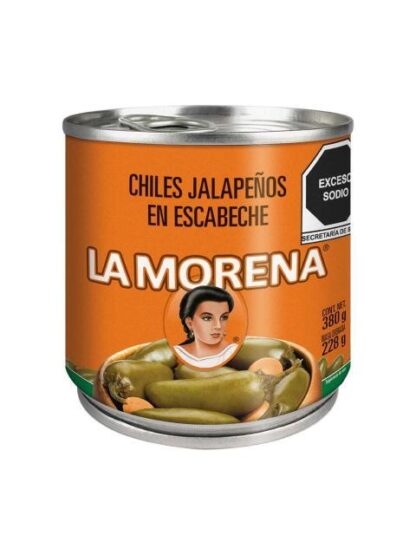 CHILES JALAPEÑOS ENTEROS LA MORENA 380 GR