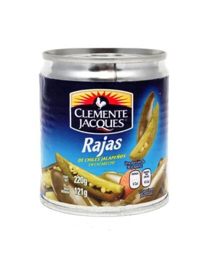 CHILES JALAPEÑOS RAJAS CLEMENTE JACQUES 220 GR