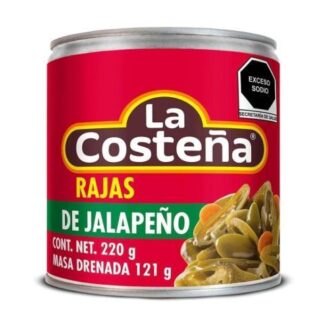 CHILES JALAPEÑOS RAJAS LA COSTEÑA 220 GR