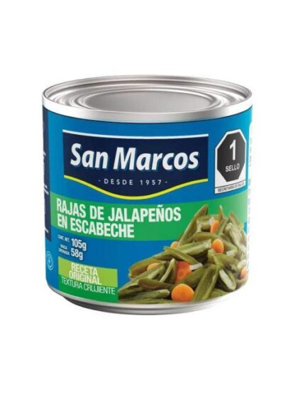 CHILES JALAPEÑOS RAJAS SAN MARCOS 105 GR