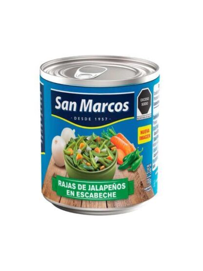CHILES JALAPEÑOS RAJAS SAN MARCOS 215 GR