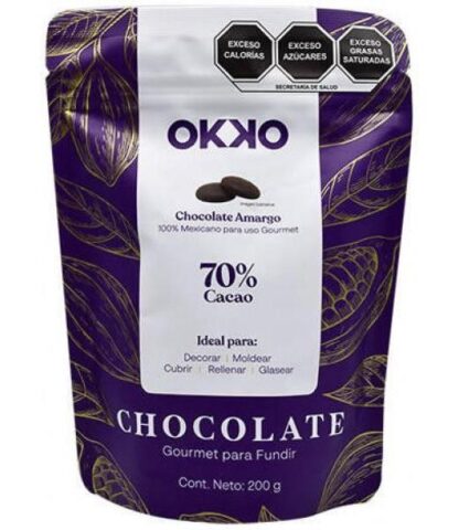 CHOCOLATE AMARGO 200 G OKKO