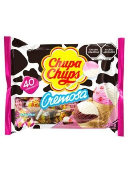 CHUPA CHUPS CREMOSA MANCHAS CON 40 PZ DE 12GR