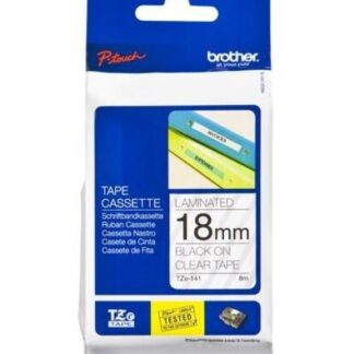 CINTA BROTHER TZE141 NEGRO SOBRE CLARO 18MM X 8M