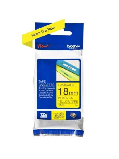CINTA BROTHER TZE641 NEGRO SOBRE AMARILLO 18MM X 8M - Image 3