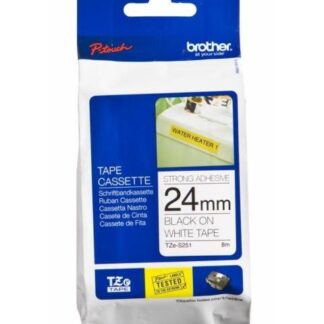 CINTA BROTHER TZE-S251 NEGRO SOBRE BLANCO 24MM X 8M