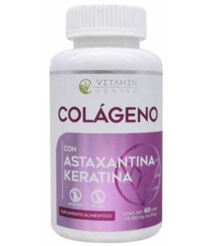 COLAGENO ASTAXANTINA Y KERATINA 60 CAP VITAMIN CENTER