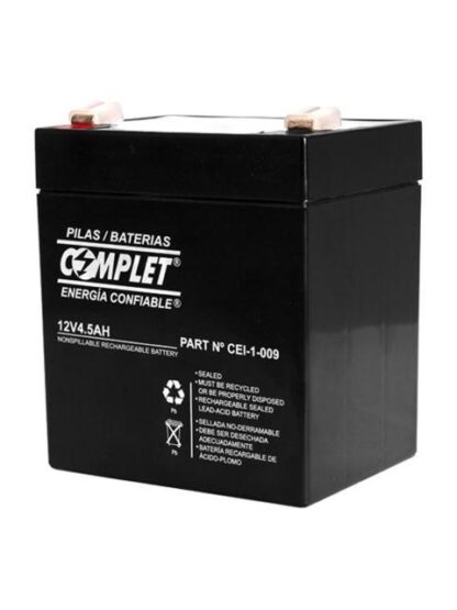 COMPLET BATERIA SELLADA CEI-1-009 VRLA 12V 4500MAH
