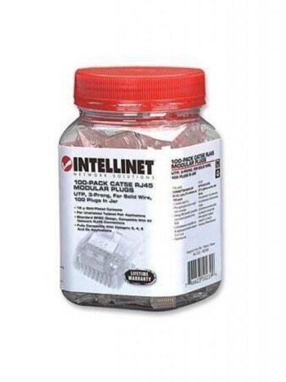 INTELLINET BOTE PARA PLUG RJ-45 CAT5E UTP SOLIDO TRANSPARENTE 100 PIEZAS - Image 4